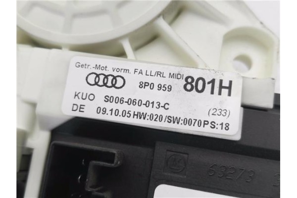 Recambio de motor elevalunas delantero izquierdo para audi a3 sportback (8pa) 2.0 tdi ambiente referencia OEM IAM 8P0959801H S00