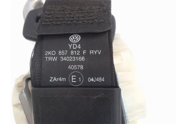 Recambio de cinturon seguridad trasero derecho para volkswagen caddy (2k) 1.9 kombi referencia OEM IAM 2k0857812F 34023166 