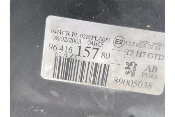 Recambio de faro delantero izquierdo para peugeot 307 break / sw (s1) 1.6 16v referencia OEM IAM 9641615780 89005038 