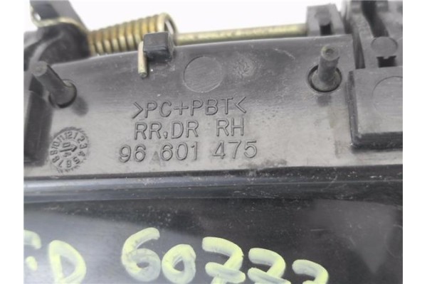 Recambio de maneta exterior trasero derecha para chevrolet matiz 1.0 s referencia OEM IAM 96601475  