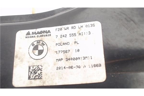 Recambio de elevalunas electrico trasero izquierdo para bmw serie 1 berlina 5p (f20) 2.0 116d referencia OEM IAM 7242555AI  