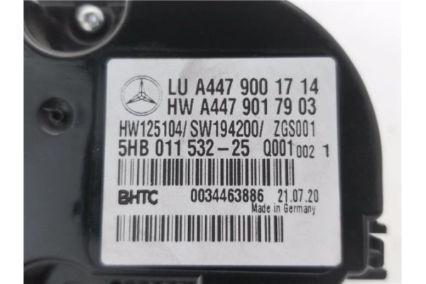 Recambio de mandos climatizador para mercedes-benz vito furgón (447) 2.1 114/116 cdi, 119 cdi/bt 4x4 extralang (447.605) referen