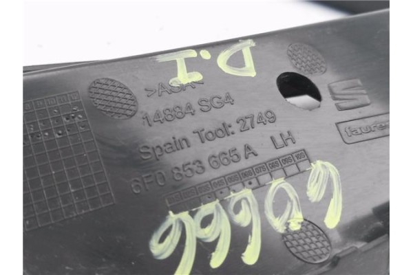 Recambio de rejilla paragolpes delantero izquierda para seat ibiza (kj1) 1.0 style referencia OEM IAM 6F0853665A  