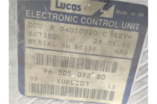 Recambio de centralita para citroen xantia berlina 2.1 turbo d 12v referencia OEM IAM 9630509280 R04010020C 