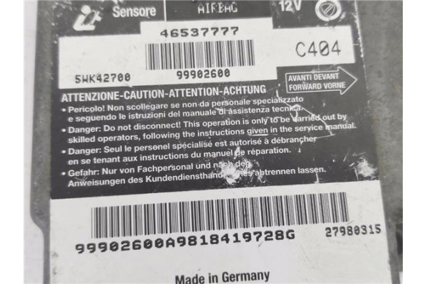 Recambio de centralita abs para fiat bravo (182) 1.9 d s referencia OEM IAM 46537777 5WK42700 
