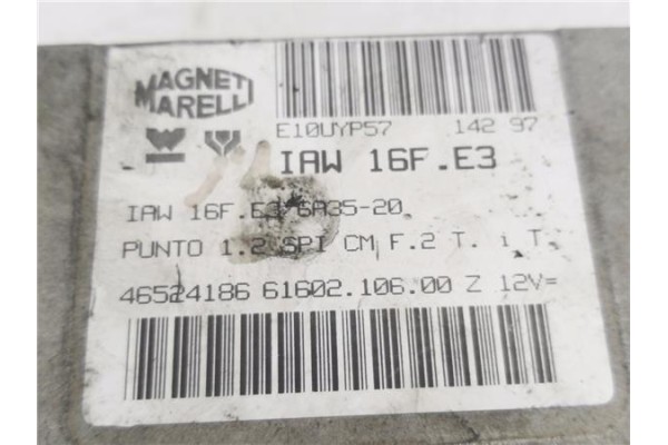 Recambio de centralita para fiat i punto (176) berlina 1.1 55 6-speed referencia OEM IAM IAW16FE3 6160210600 