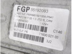 Recambio de centralita para fiat ii punto (188) berlina 1.3 jtd 16v referencia OEM IAM FGP55192093 7160002103 