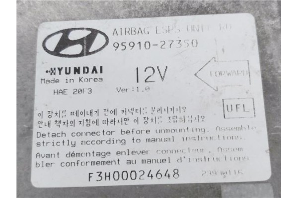 Recambio de centralita airbag para hyundai coupe (j2) 1.6 16v referencia OEM IAM 9591027350 HAE20F3 