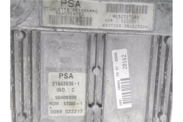 Recambio de centralita para citroen xsara picasso 1.8 16v referencia OEM IAM 9632727280 216439361 