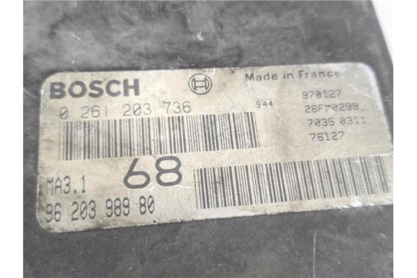 Recambio de centralita para citroen saxo 1.1 x referencia OEM IAM 9620398980 261203736 