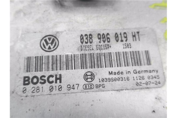 Recambio de centralita para seat cordoba berlina (6l2) 1.9 tdi referencia OEM IAM 038906019HT 281010947 