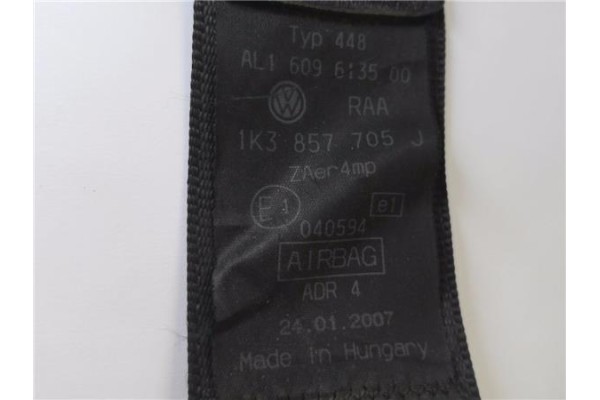 Recambio de cinturon seguridad delantero izquierdo para volkswagen golf v (1k1) 1.9 highline referencia OEM IAM 1K3857705J 61797