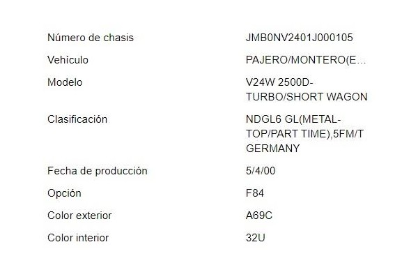 mitsubishi galloper (hyundai) del año 2000