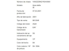 seat ibiza (6k1) del año 2001