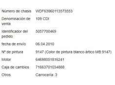 mercedes-benz vito / mixto furgón (w639) del año 2010
