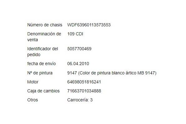 mercedes-benz vito / mixto furgón (w639) del año 2010