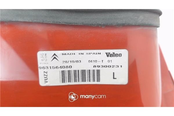 Recambio de piloto trasero izquierdo para citroen xsara picasso 2.0 hdi referencia OEM IAM 6350T2 9631564080 