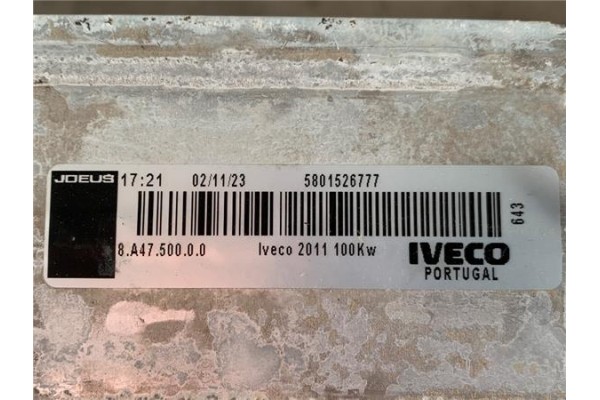 Recambio de intercooler para iveco daily chasis 2.3 referencia OEM IAM MR0230005640  