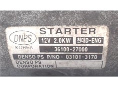 Recambio de motor arranque para hyundai santa fe (sm) 2.0 gls crdi 4x4 referencia OEM IAM 36100-27000  