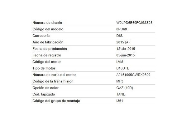 opel astra j berlina 5p del año 2015