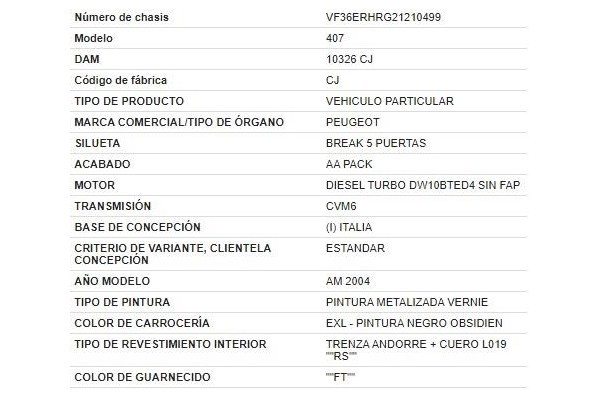 peugeot 407 sw del año 2005