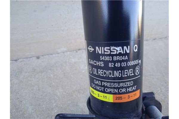 Recambio de amortiguador delantero izquierdo para nissan qashqai (j10) 1.6 360 referencia OEM IAM   