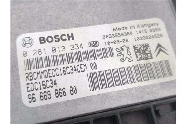 Recambio de centralita para citroen c4 picasso 1.6 hdi referencia OEM IAM 9666986680 0281013334 