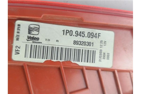 Recambio de piloto porton trasero derecho para seat leon (1p1) 1.9 tdi referencia OEM IAM 1P0945094F 89320301 