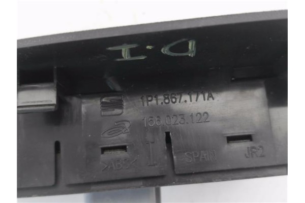 Recambio de mando elevalunas delantero izquierdo para seat leon (1p1) 1.9 tdi referencia OEM IAM 1P1867171A 156023122 