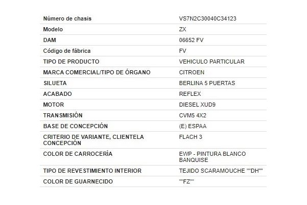 citroen zx del año 1995