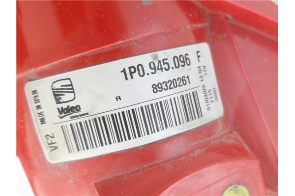 Recambio de piloto trasero derecho para seat leon (1p1) 1.9 tdi referencia OEM IAM 1P0945096F 89320261 