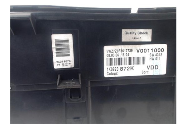 Recambio de cuadro completo para volkswagen golf v plus (5m1) 2.0 tdi 16v referencia OEM IAM   