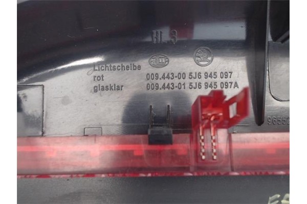 Recambio de luz central de freno para skoda fabia (5j2) 1.2 referencia OEM IAM 5J6945097 00944300 