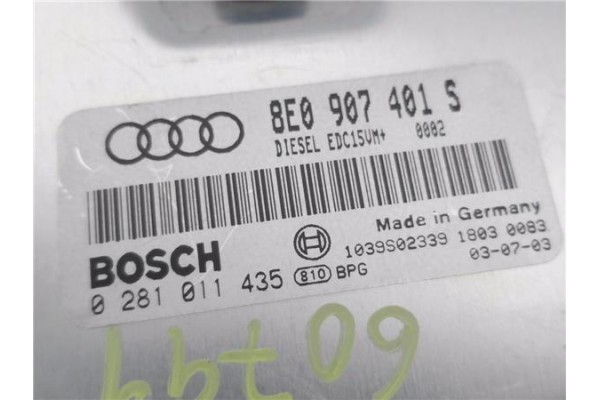 Recambio de centralita para audi a4 berlina (8e) 2.5 tdi (120kw) referencia OEM IAM 8E0907401S 281011435 