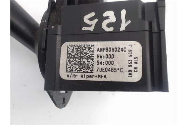 Recambio de mando limpiaparabrisas para seat altea (5p1) referencia OEM IAM 1K0953519J  1K0953519A , AUDI | 1K0953519C , SKODA |