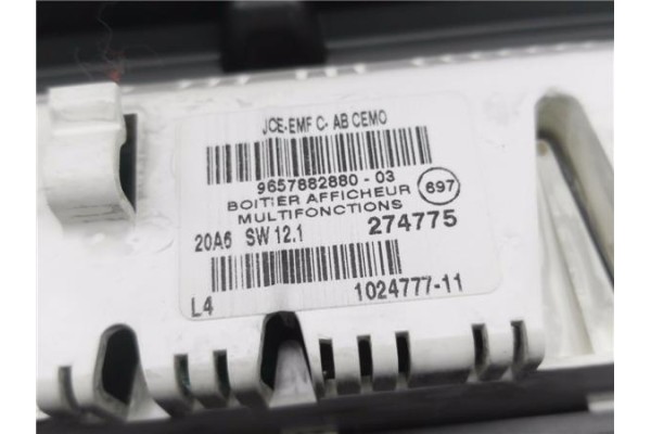 Recambio de embellecedor consola central para citroen c4 coupe 1.6 16v referencia OEM IAM 9657882880  