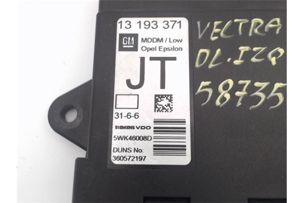 Recambio de centralita para opel vectra c berlina 1.9 cdti referencia OEM IAM 13193371 5WK46008D 