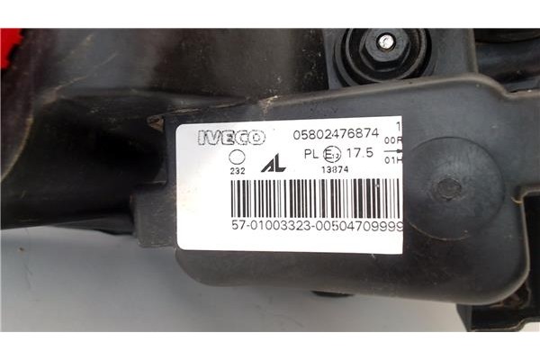 Recambio de faro delantero izquierdo para iveco daily chasis 2.3 referencia OEM IAM 05802476874  