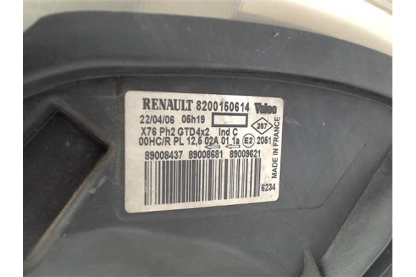 Recambio de faro delantero izquierdo para renault kangoo i (f/kc0) referencia OEM IAM 8200150614 89008437 2601000Q0L , NISSAN | 