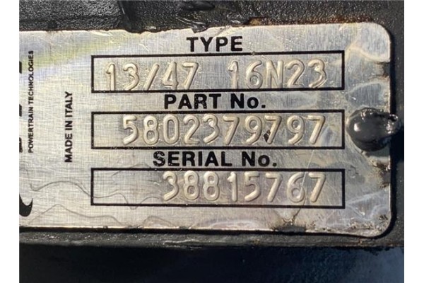 Recambio de puente trasero para iveco daily chasis 2.3 referencia OEM IAM 5802379797 38815767 