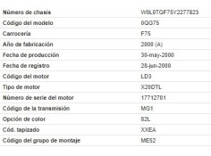 opel zafira a del año 2000