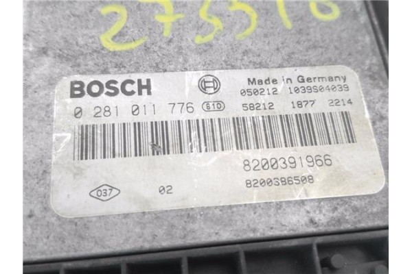 Recambio de centralita para renault scenic ii (jm) 1.9 dci (jm12, jm0g) referencia OEM IAM 8200391966 281011776 