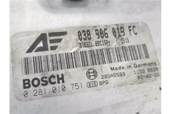 Recambio de centralita para seat alhambra (7v9) 1.9 reference referencia OEM IAM 038906019FC 281010751 