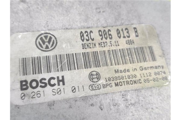 Recambio de centralita para volkswagen polo iv (9n1) 1.4 fsi referencia OEM IAM 03C906013B 0261S01011 