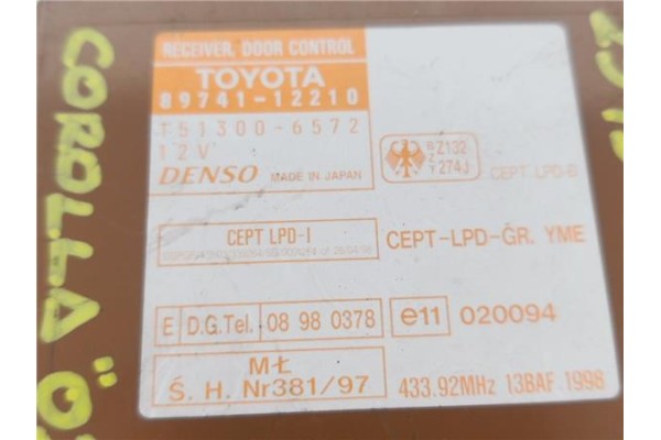 Recambio de centralita para toyota corolla (e11) 1.8 1.9 d linea terra (3-ptas.) referencia OEM IAM 8974112210 1513006572 