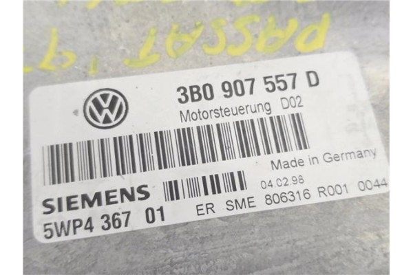 Recambio de centralita para volkswagen passat berlina (3b2) 1.6 básico referencia OEM IAM 3B0907557D 5WP436701 