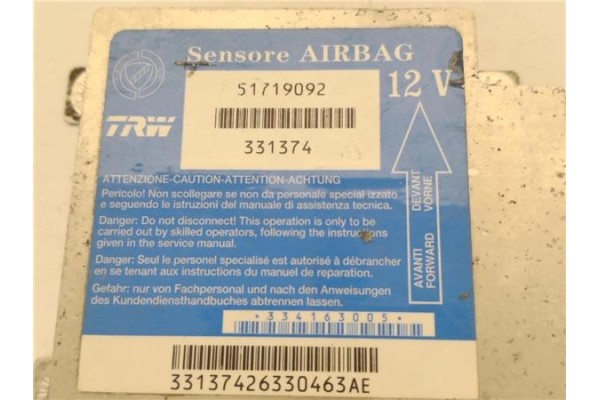 Recambio de centralita airbag para fiat ii punto (188) berlina 1.2 60 (188.030, .050, .130, .150, .230, .250) referencia OEM IAM