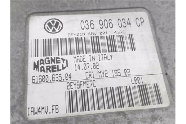 Recambio de centralita para seat leon (1m1) 1.6 16 v referencia OEM IAM 036906034CP 61600663504 