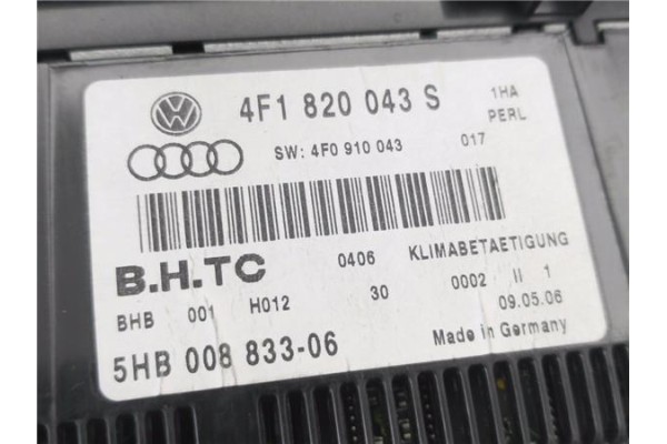 Recambio de mandos climatizador para audi a6 avant (4f5) 2.7 tdi referencia OEM IAM 4F1820043S 5HB00883306 