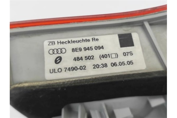 Recambio de piloto interior derecho para audi a4 avant (8e) 2.0 tdi 16v referencia OEM IAM   